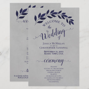 Feuilles bleus de la Marine sur le programme de ma