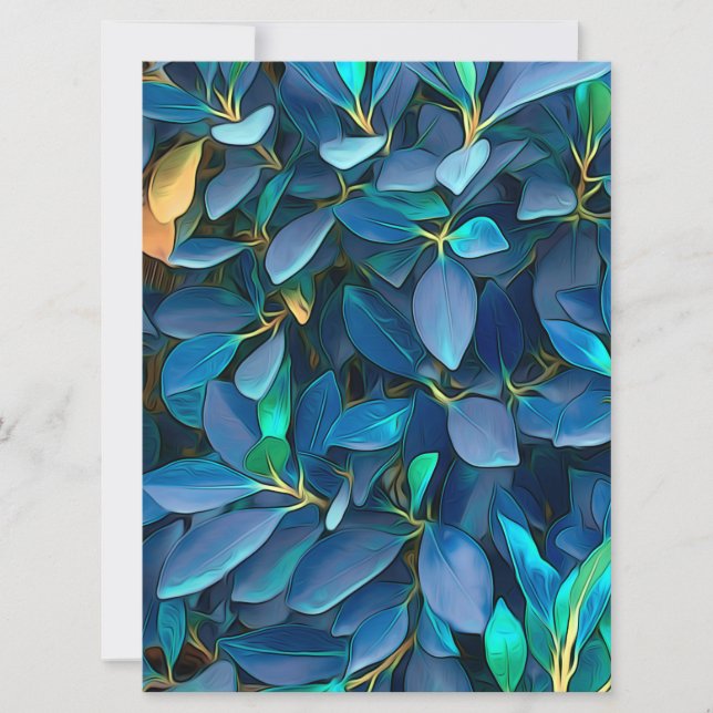 Feuilles bleus mystique (Devant)