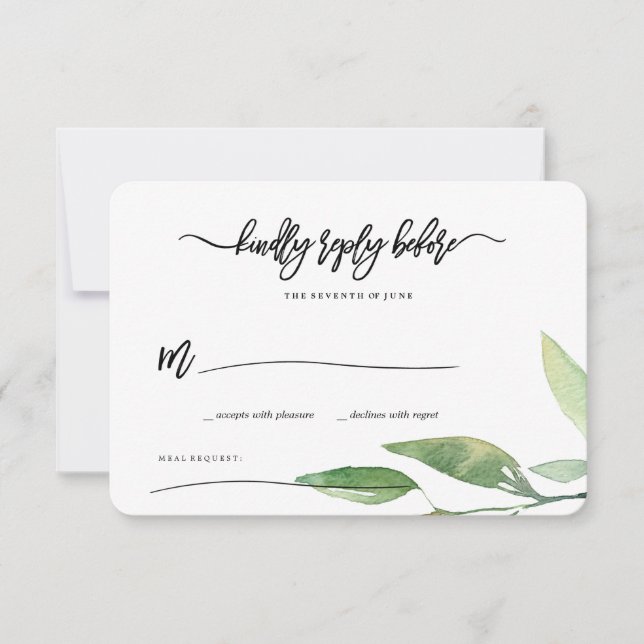 Feuilles Bohèmes RSVP (Devant)