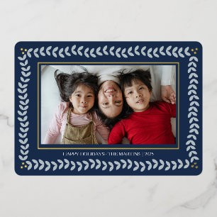 Feuilles botanique cadre vacances feuille de Noël 