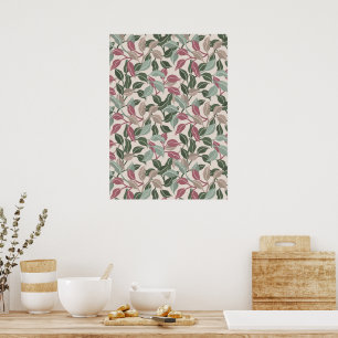 Feuilles botaniques Art mural neutre Sage Blush