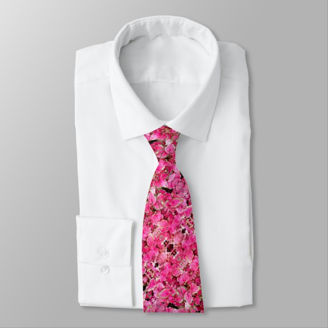 Feuilles Cravate rose hommes (Attaché)