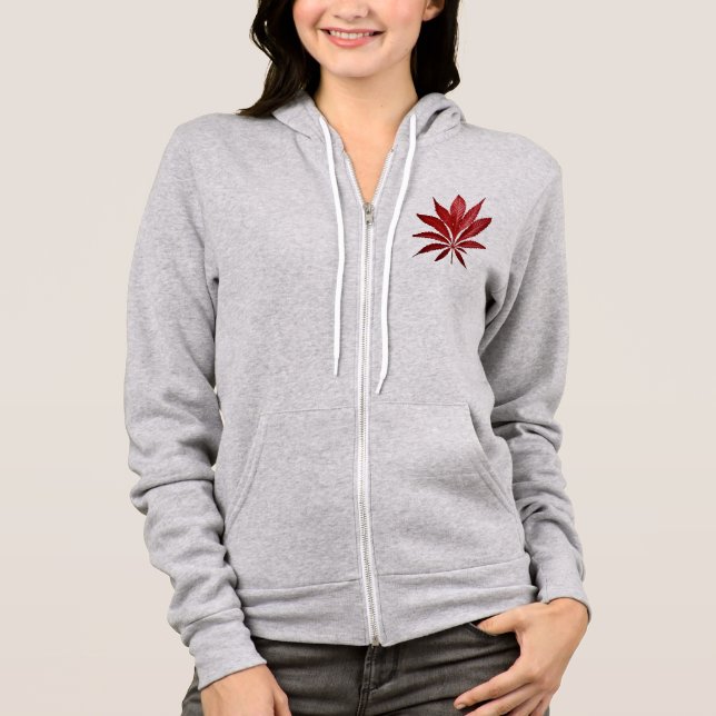 Feuilles criminels | Veste à capuche +Canvas (Devant)