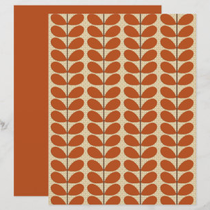 Feuilles danois du milieu du siècle, rouille Brown