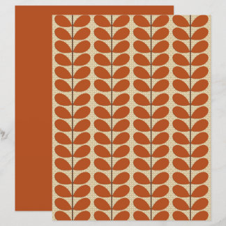 Feuilles danois du milieu du siècle, rouille Brown
