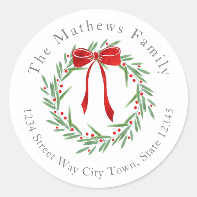 Feuilles d'aquarelle, baies et Étiquettes de couro (Devant)