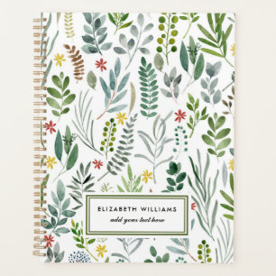 Feuilles d'aquarelle de jardin personnalisé