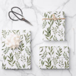 Feuilles d'aquarelle de verdure élégante<br><div class="desc">Motif de feuilles rustiques à l'aquarelle.</div>