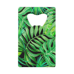 Feuilles d'aquarelle tropicale : Élégance transpar