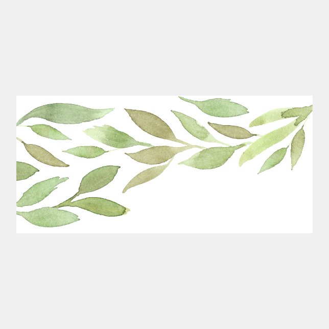 Feuilles d'aquarelle verte (Devant)
