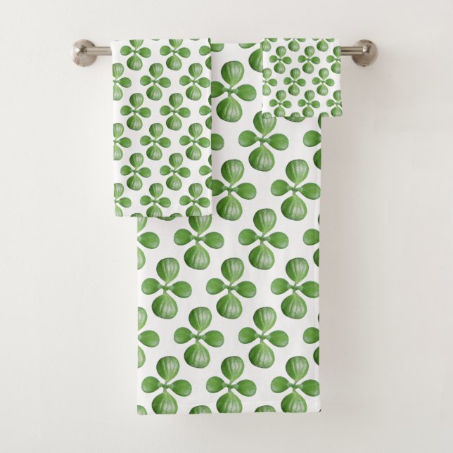 Feuilles d'arbre en Jade Vert Moderne sur Fond Bla (En situation)
