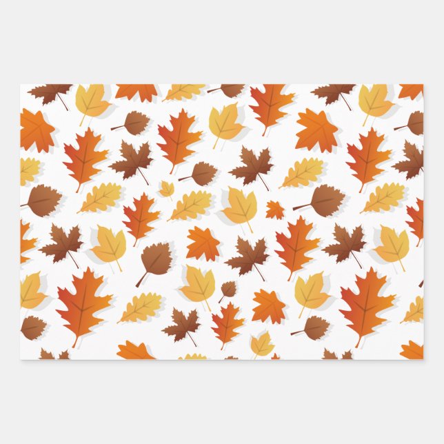 Feuilles d'automne/automne Thanksgiving emballage  (Devant)