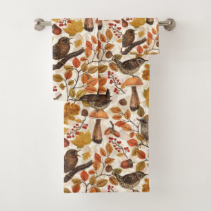 Feuilles d'automne, baies, champignons et fleurs