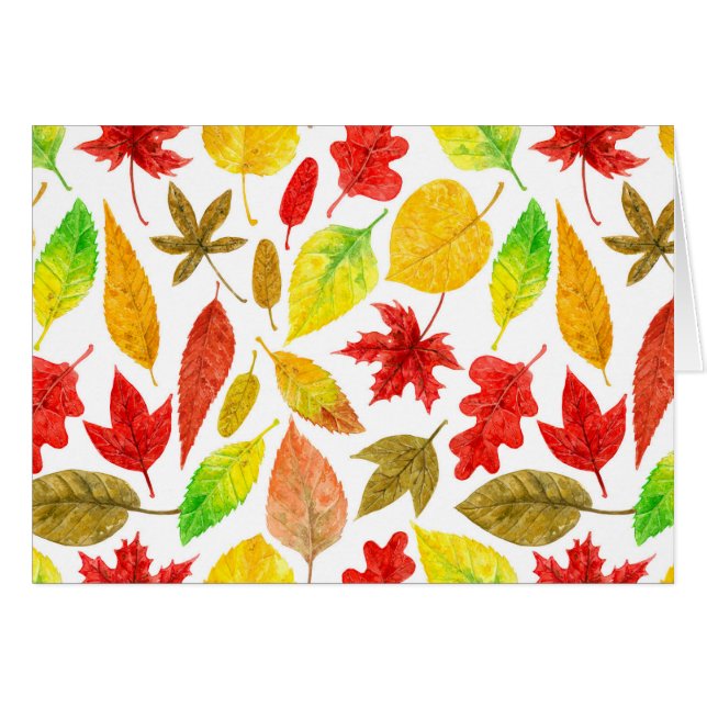 Feuilles d'automne blanc (Devant horizontal)