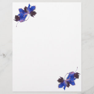 Feuilles d'automne bleues