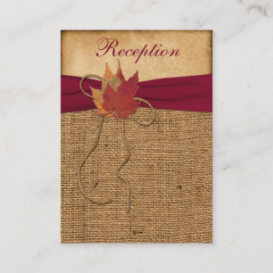 Feuilles d'automne, carte de boîtier de Burlap FAU