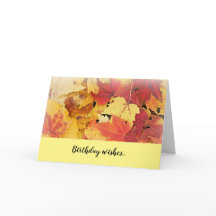 Feuilles d'automne Carte de voeux pliée