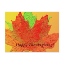 Feuilles d'automne Carte postale Thanksgiving