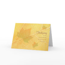 Feuilles d'automne / Carte Thanksgiving