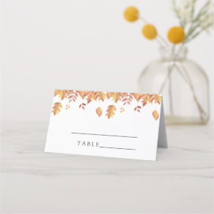 Feuilles d'automne - Cartes de table de mariage