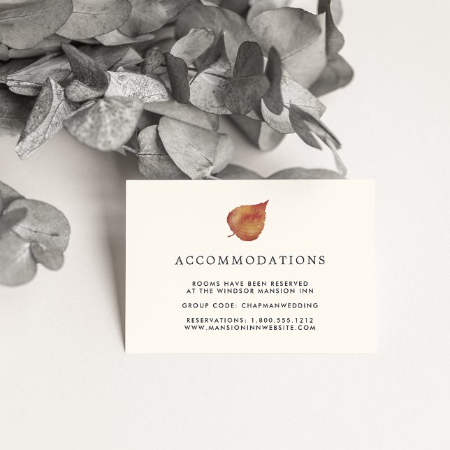 Feuilles d'automne | Cartes d'hébergement (Créateur téléchargé)