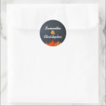 Feuilles d'automne Chalkboard Stickers personnalis<br><div class="desc">Scellez vos Dates,  Invitations ou Notes de Remerciements avec ces charmants et rustiques Stickers Personnalisés.</div>