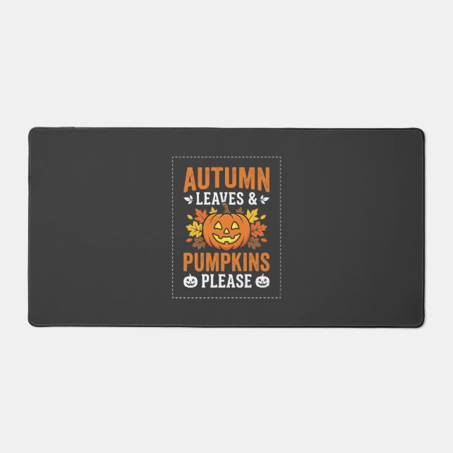 Feuilles d'automne Citrouille Halloween Design (Recto)