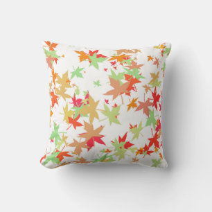 Feuilles d'automne coloré design jetez oreiller