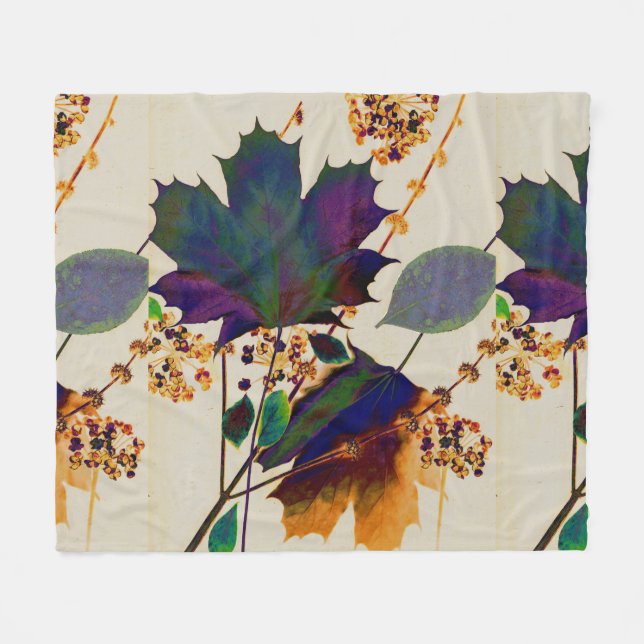 Feuilles d'automne Couleurs royales Couverture en  (Devant (Horizontal))