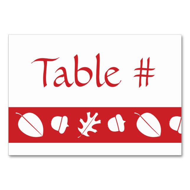 Feuilles d'automne dans la carte de table cerise (Devant)