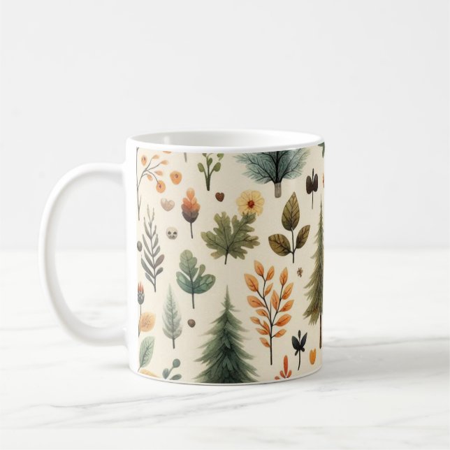 Feuilles d'automne de l'aquarelle de la Mug citrou (Gauche)