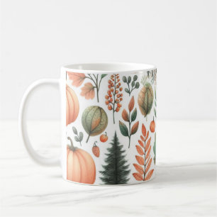 Feuilles d'automne de l'aquarelle de la Mug citrou