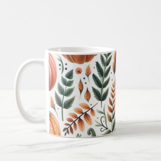 Feuilles d'automne de l'aquarelle de la Mug citrou (Gauche)