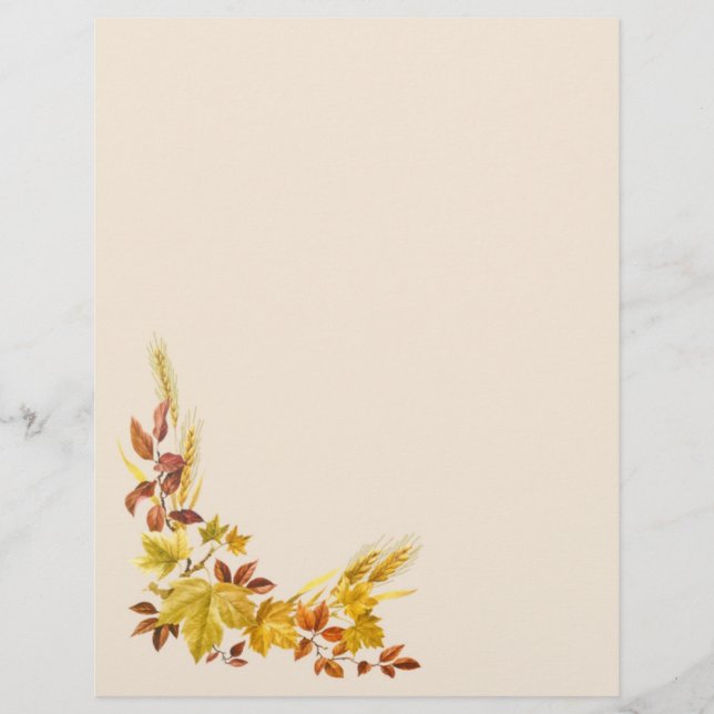 Feuilles d'automne dorées Letterhead (Devant)