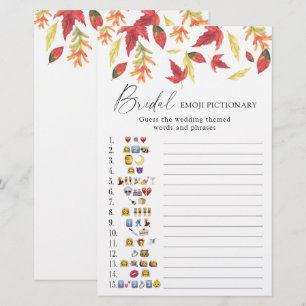 Feuilles d'automne - douche nuptiale émoticônes je