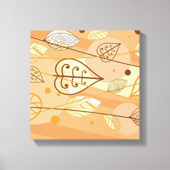 Feuilles d'automne en toile (Recto)