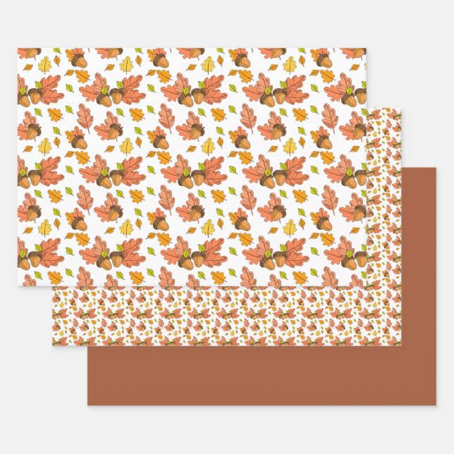 Feuilles d'automne et Acorns (Lot)