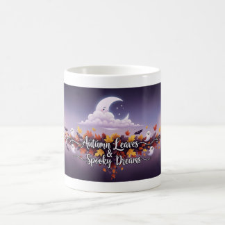 Feuilles d'automne et Éffrayant Dreams Café Mug