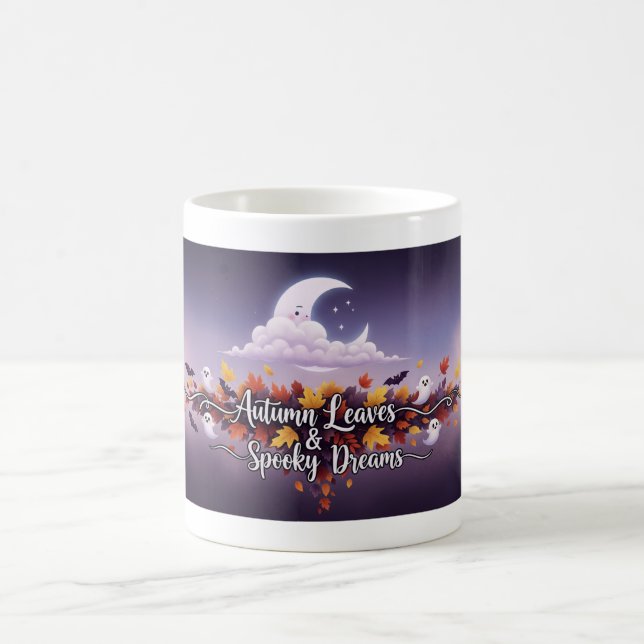 Feuilles d'automne et Éffrayant Dreams Café Mug (Centre)