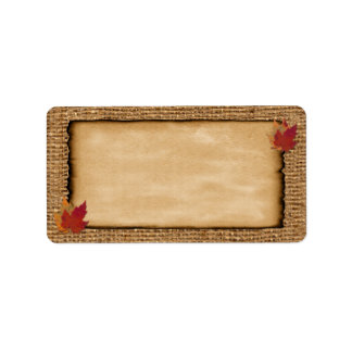 Feuilles d'automne, Étiquette d'impression à la ma