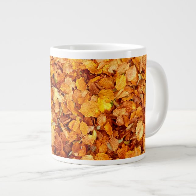 Feuilles d'automne grande Mug (Devant droit)