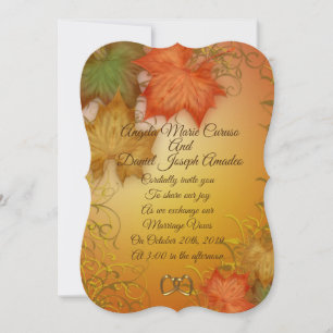 Feuilles d'automne Invitation Mariage de automne