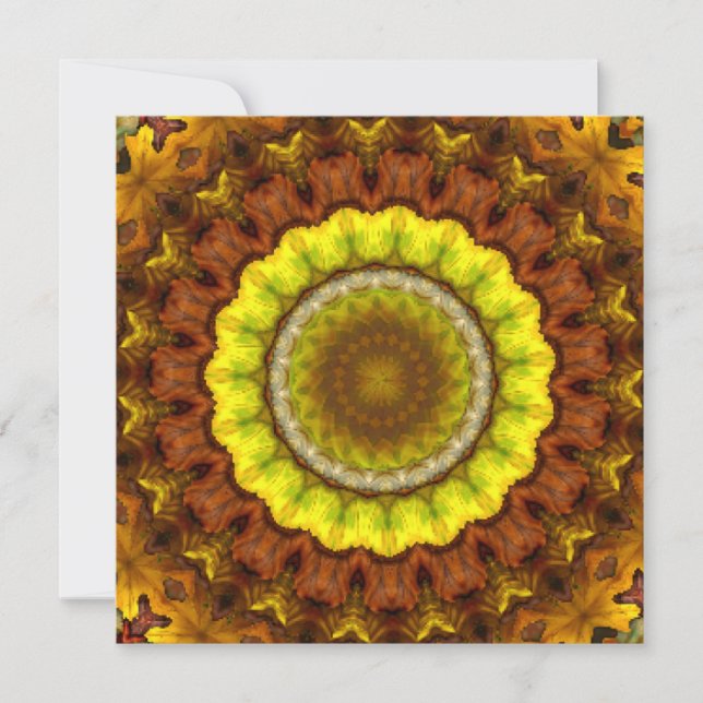 Feuilles d'automne Kaleidoscope Mandala (Devant)