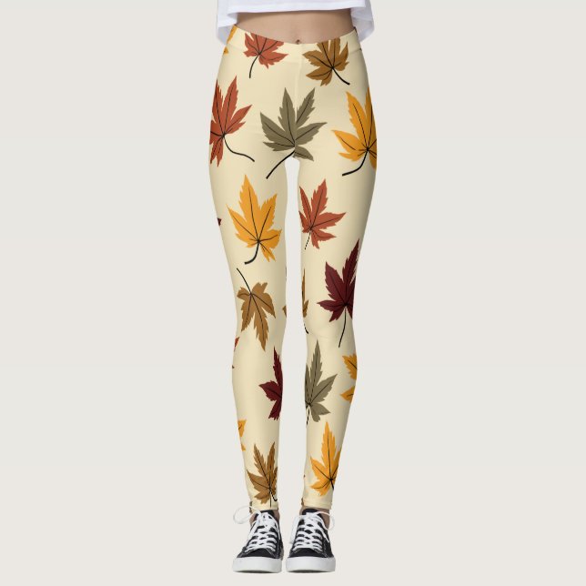 feuilles d'automne Leggings (Devant)
