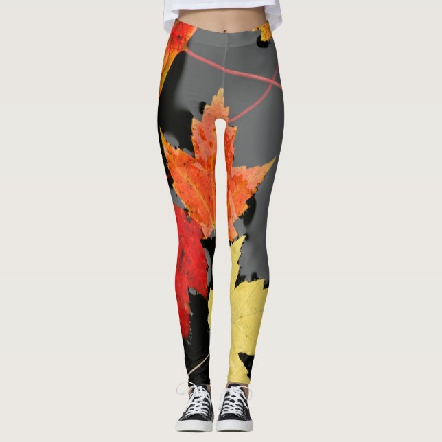 Feuilles d'automne Leggings (Devant)