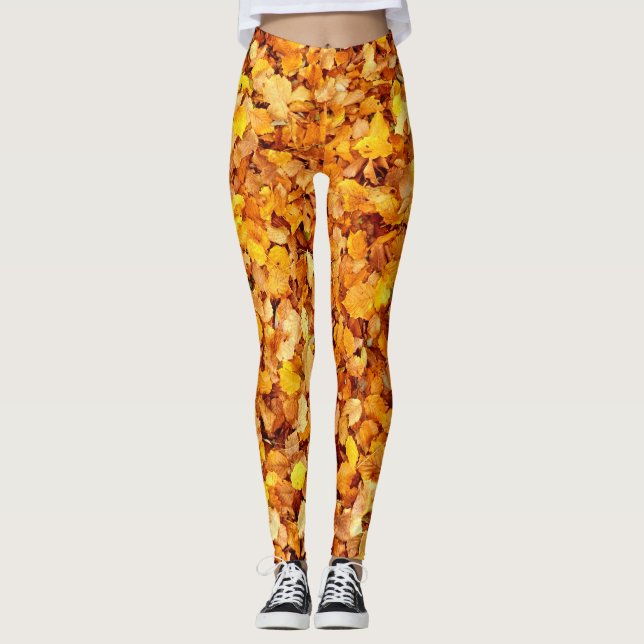 Feuilles d'automne Leggings (Devant)