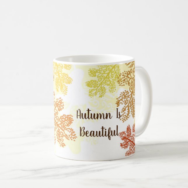 Feuilles d'automne Mug (Devant droit)