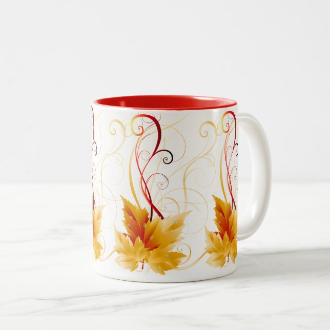 Feuilles d'automne Mug (Devant droit)