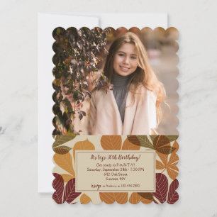 Feuilles d'automne Photo 2 Invitation