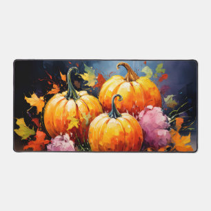 Feuilles d'automne rustiques Citrouilles colorées